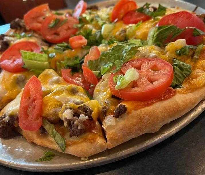 Casey's Toledo cheeseburger pizza