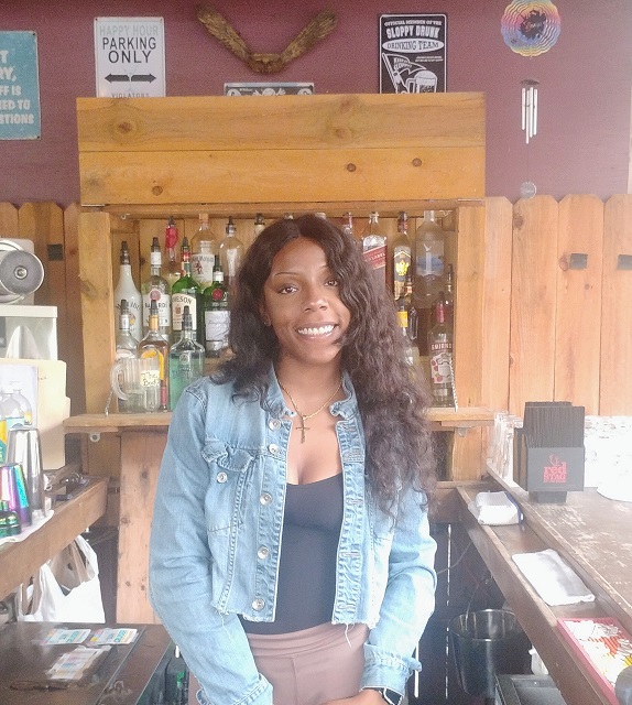 Diayja at the patio bar Toledo Casey's