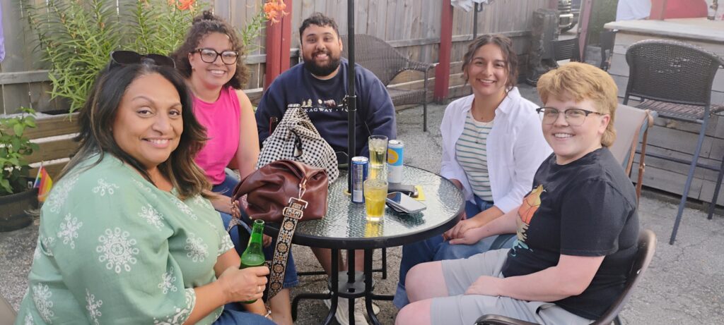 Customers playing the weekly event name that tune every Friday at Casey's Toledo