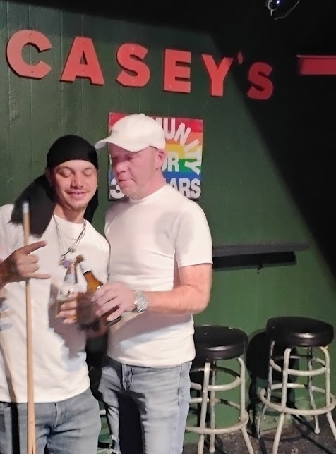 Two guests enjoying a Saturday night at Casey’s