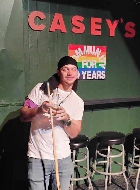Saturday night guest at Casey’s Toledo during weekly karaoke