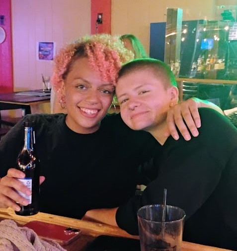 Customers relaxing together at the Casey’s bar